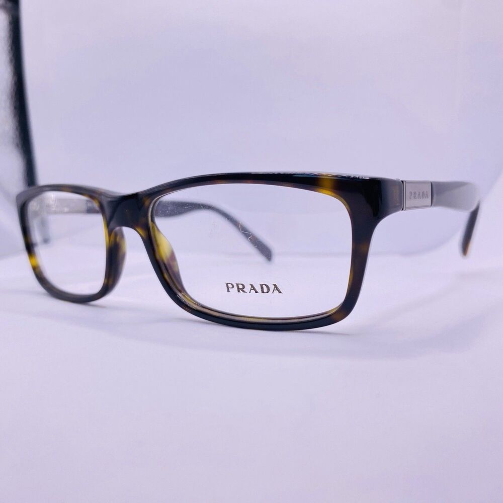 Prada Authentic Eyeglasses Frames VPR 02O 2AU-1O1 55 [] 16 140 Tortoise Steel
